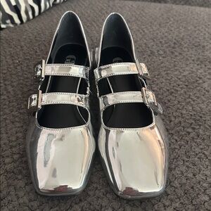 Gianni Bini Silver Mary Jane Shoes